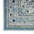 8' X 10' Aqua Floral Power Loom Distressed Area Rug