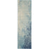10' Blue Abstract Power Loom Runner Rug