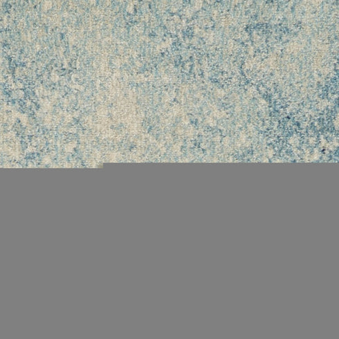 10' Blue Abstract Power Loom Runner Rug