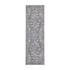 8' Gray Floral Power Loom Distressed Washable Runner Rug