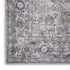 8' Gray Floral Power Loom Distressed Washable Runner Rug