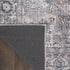 8' Gray Floral Power Loom Distressed Washable Runner Rug