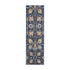 6' Navy Blue Floral Power Loom Runner Rug