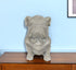 16" Gray Polyresin Dog Hand Painted Tabletop Sculpture