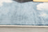 10' Blue And Gray Abstract Washable Runner Rug