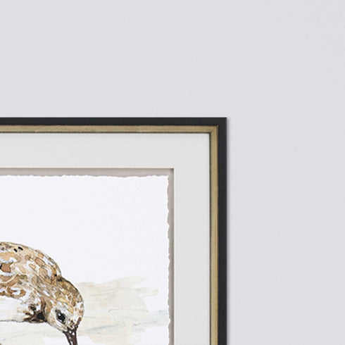 Set Of Two Sandpiper Black Framed Print Wall Art
