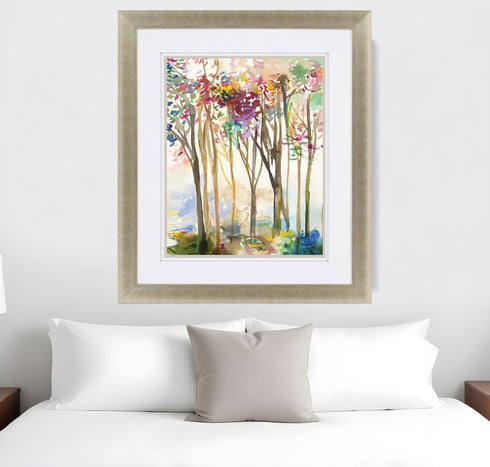 Sunny Path III Gold Framed Print Wall Art