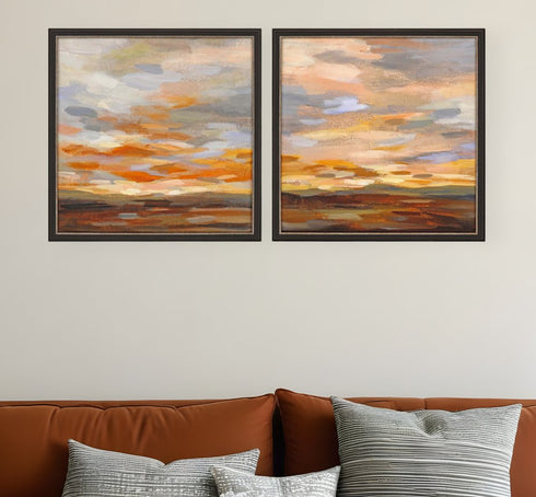 Set Of Two High Desert Sky Black Framed Print Wall Art