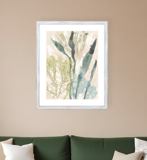 Vintage Ocean Jewels I White Framed Print Wall Art