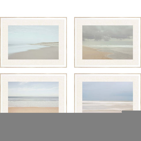 Set Of Four Surf White Framed Print Wall Art