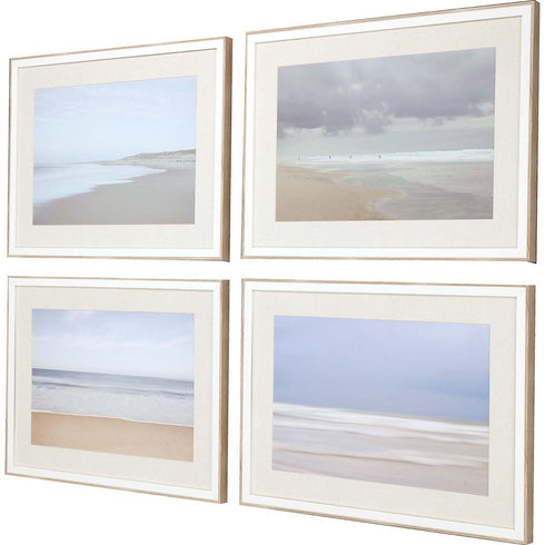 Set Of Four Surf White Framed Print Wall Art