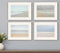 Set Of Four Surf White Framed Print Wall Art