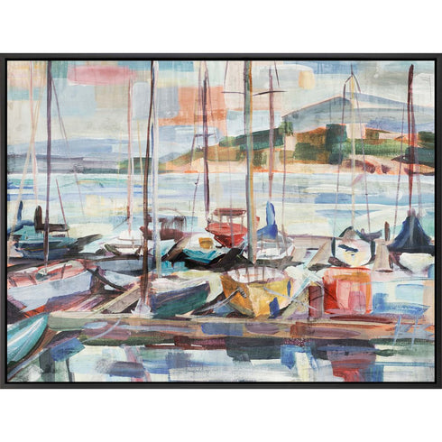 Leschi Evening Black Floater Frame Print Wall Art