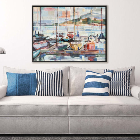 Leschi Evening Black Floater Frame Print Wall Art