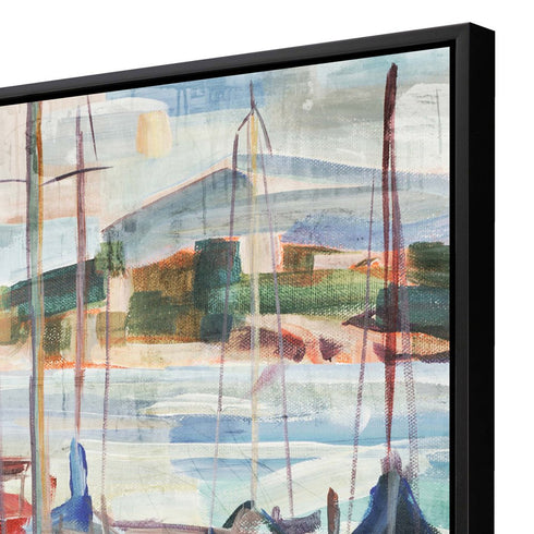 Leschi Evening Black Floater Frame Print Wall Art