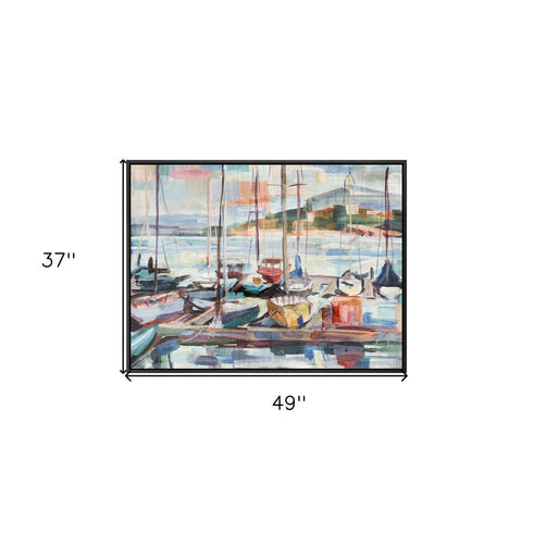 Leschi Evening Black Floater Frame Print Wall Art