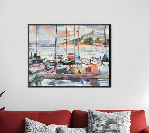 Leschi Evening Black Floater Frame Print Wall Art
