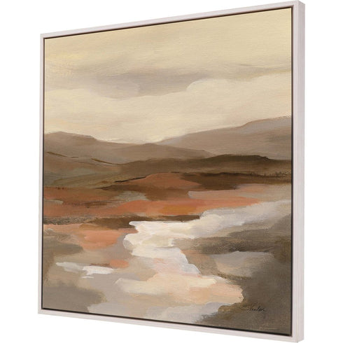 Cinnamon Riverbank I White Floater Frame Print Wall Art