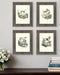 Set Of Four French Dogs Gold Framed Print Wall Art