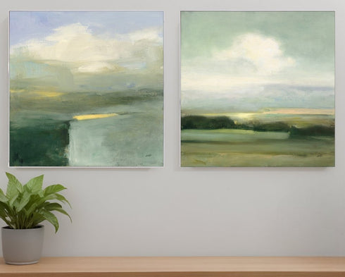 Set Of Two View White Framed Print Wall Art