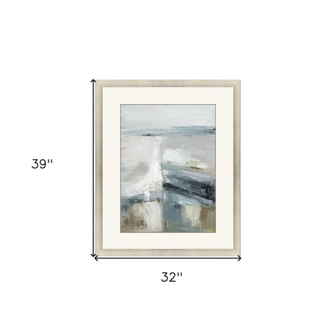 Echoes of the Sea Gold Framed Print Wall Art