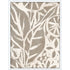Mudcloth Foliage I White Framed Print Wall Art