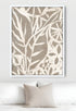 Mudcloth Foliage I White Framed Print Wall Art