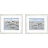 Set Of Two Sandpipers White Framed Print Wall Art