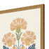 Set Of Four Folk Flourish Gold Framed Print Wall Art