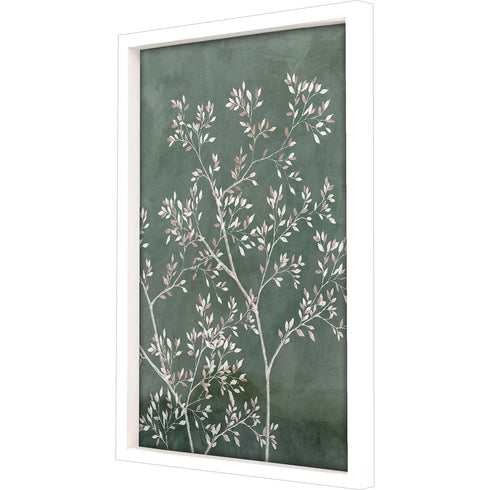 Delicate Tree II White Framed Print Wall Art