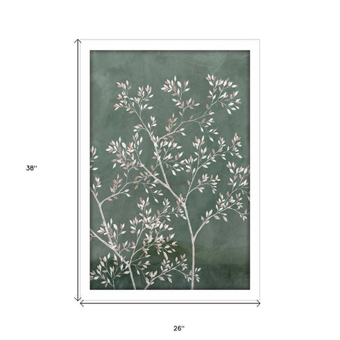 Delicate Tree II White Framed Print Wall Art