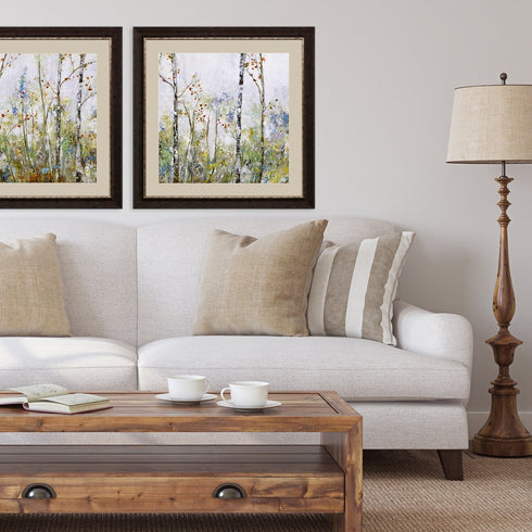 Birch Forest II Brown Framed Print Wall Art