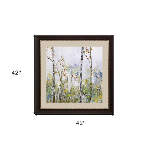 Birch Forest II Brown Framed Print Wall Art