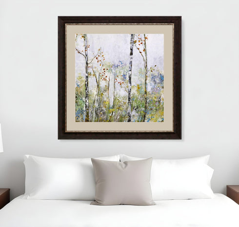 Birch Forest II Brown Framed Print Wall Art