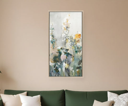 Rustic Garden I Silver Floater Frame Print Wall Art