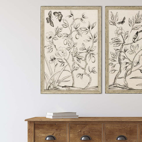 Shimmering Garden I Silver Framed Print Wall Art