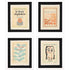 Set Of Four Lepal II White Framed Print Wall Art