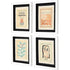 Set Of Four Lepal II White Framed Print Wall Art