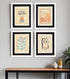 Set Of Four Lepal II White Framed Print Wall Art