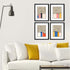 Set Of Four Color Studies Black Framed Print Wall Art