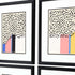 Set Of Four Color Studies Black Framed Print Wall Art