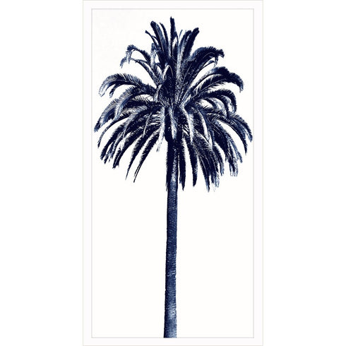 Palm Tree Blue III White Framed Print Wall Art