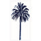 Palm Tree Blue III White Framed Print Wall Art
