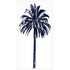 Palm Tree Blue III White Framed Print Wall Art