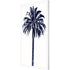Palm Tree Blue III White Framed Print Wall Art