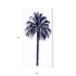 Palm Tree Blue III White Framed Print Wall Art