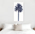 Palm Tree Blue III White Framed Print Wall Art