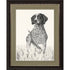 Hunting Dog Brown Framed Print Wall Art