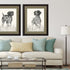 Hunting Dog Brown Framed Print Wall Art