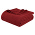 King Burgundy Cotton Plain Weave Geometric Blanket